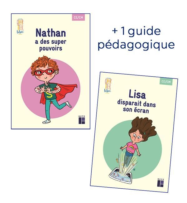 Emprunter Français CE/CM Quartier libre. Pack en 3 volumes : Lisa disparait dans son écran %3B Nathan a des supe livre