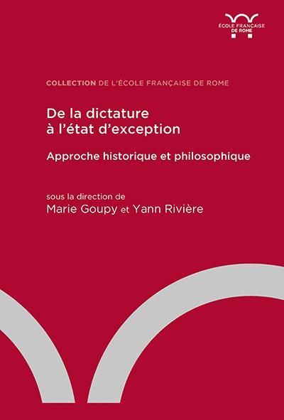 Emprunter De la dictature à l'état d'exception. Approche historique et philosophique livre