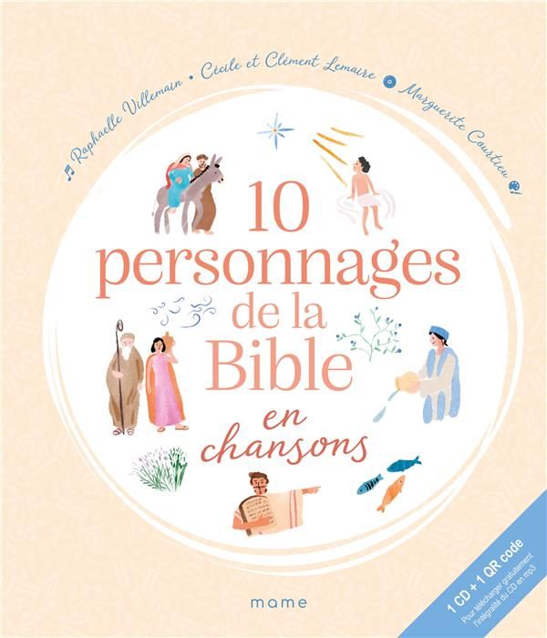 Emprunter 10 personnages de la Bible en chansons. Avec 1 CD audio livre