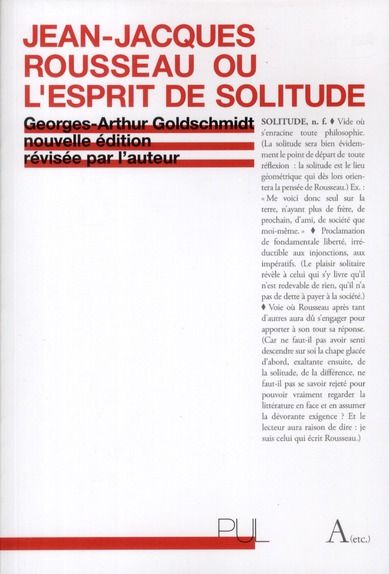 Emprunter Jean-Jacques Rousseau ou l'esprit de solitude livre