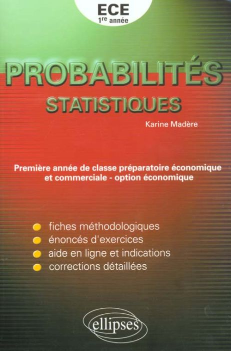 Emprunter Probabilités, statistiques ECE 1ère année livre