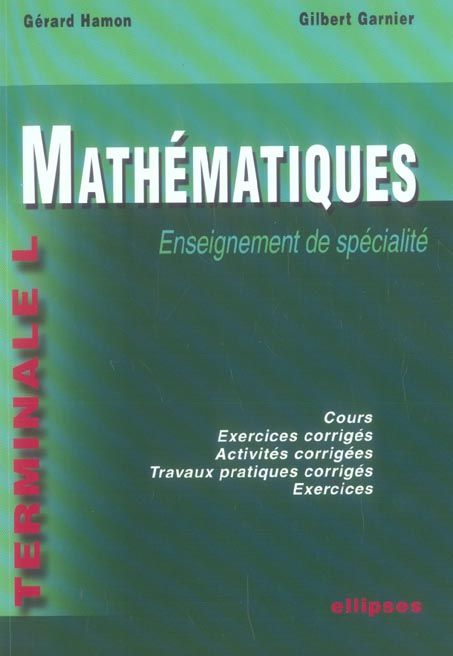 Emprunter Mathématiques Tle L. Enseignement de spécialité livre