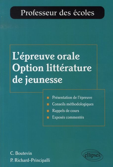 Emprunter L'épreuve orale Option littérature de jeunesse livre