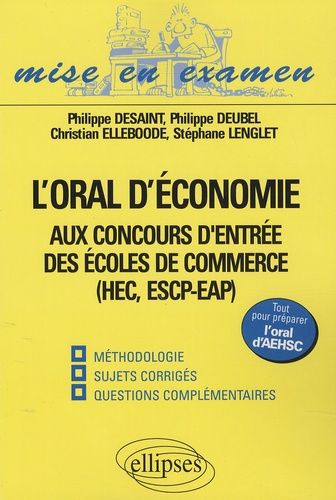 Emprunter L'oral d'économie aux concours d'entrée des écoles de commerce livre