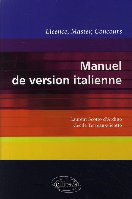 Emprunter Manuel de version italienne. Licence, Master, Concours livre