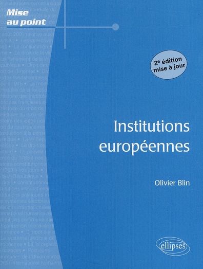 Emprunter Institutions européennes. 2e édition livre