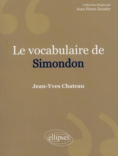 Emprunter Le vocabulaire de Gilbert Simondon livre