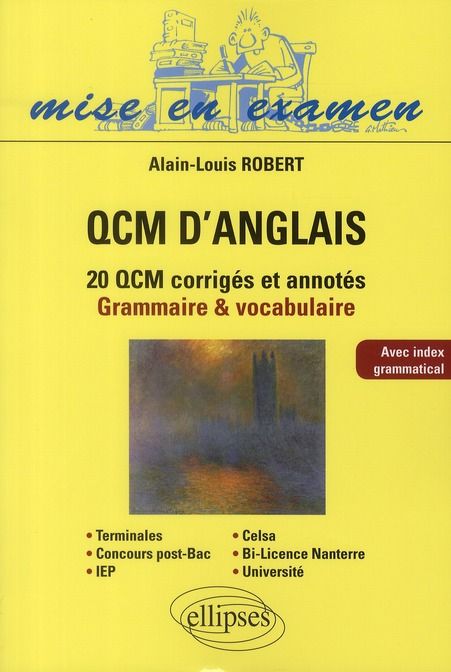 Emprunter QCM d'anglais. 20 QCM corrigés et annotés, grammaire & vocabulaire livre