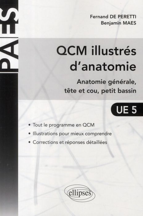 Emprunter QCM illustrés d'anatomie UE 5. Anatomie générale, tête et cou, petit bassin livre