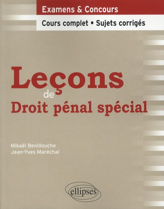 Emprunter Leçons de droit pénal spécial livre