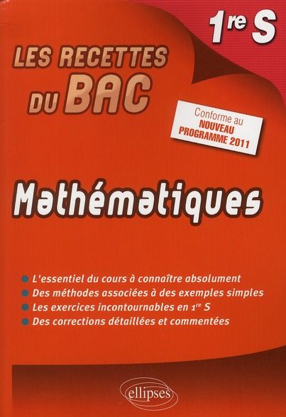 Emprunter Mathématiques 1re S . Conforme au nouveau programme 2011 livre