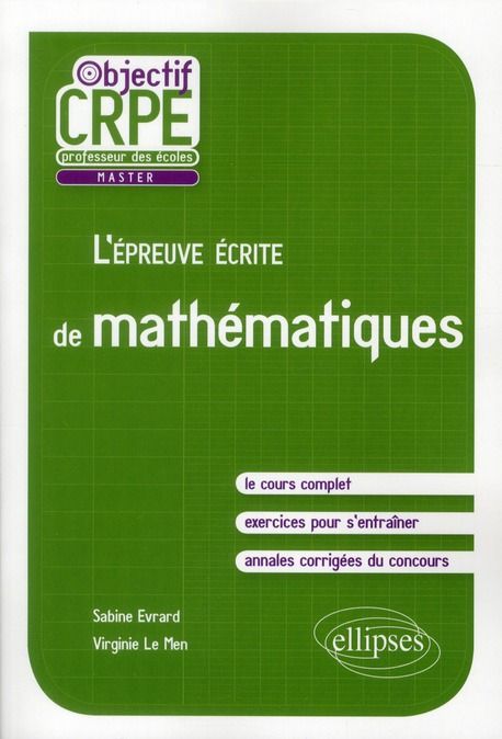 Emprunter L'épreuve écrite de mathématiques livre