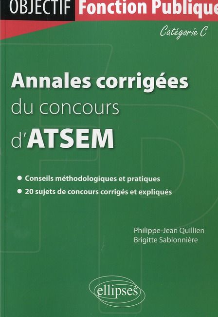 Emprunter Annales corrigées du concours d'ATSEM. Catégorie C livre