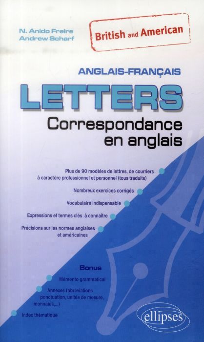 Emprunter Letters anglais-français. Correspondance en anglais, l'incontournable ! livre