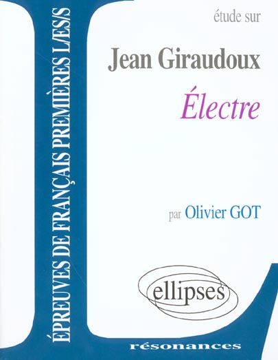 Emprunter Etude sur Electre, Jean Giraudoux livre