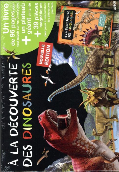 Emprunter A la découverte des dinosaures. Un livre + un plateau géant aimanté + 39 pièces magnétiques livre