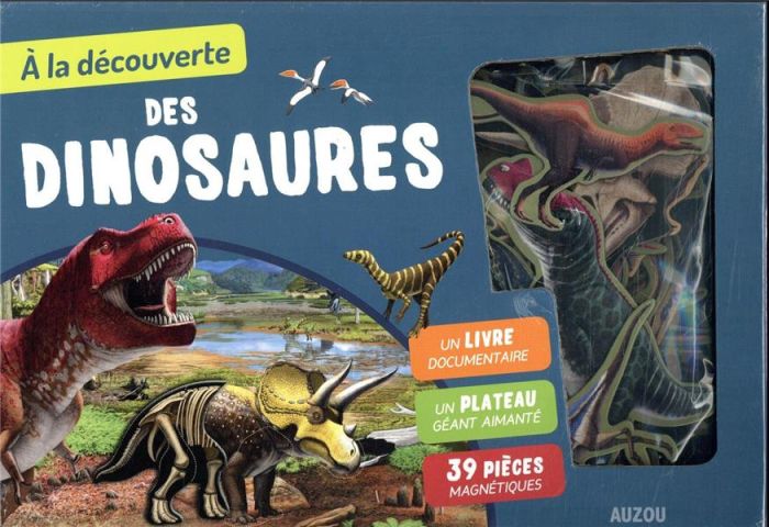 Emprunter A la découverte des dinosaures. Avec 1 plateau aimanté et 39 pièces magnétiques livre