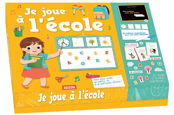 Emprunter Je joue à l'école. Avec une ardoise avec ses craies, un tableau magnétique avec son stylo effaçable, livre