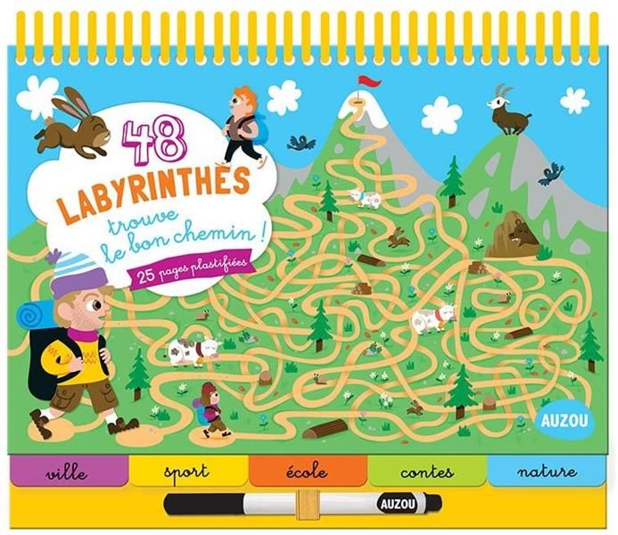 Emprunter 48 labyrinthes, trouve le bon chemin ! 25 pages plastifiées. Avec 1 feutre effaçable livre