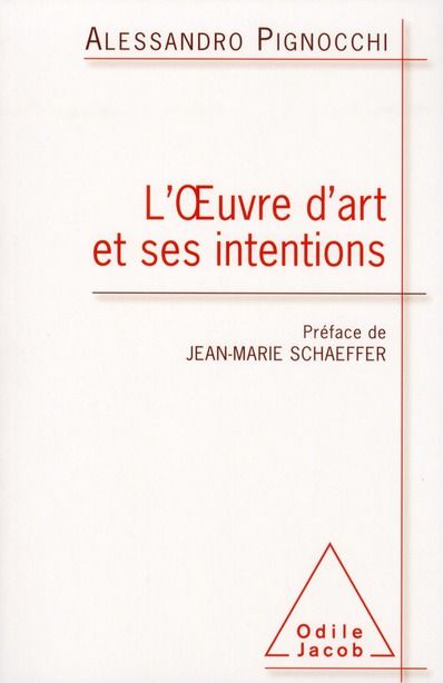 Emprunter L'Oeuvre d'art et ses intentions livre