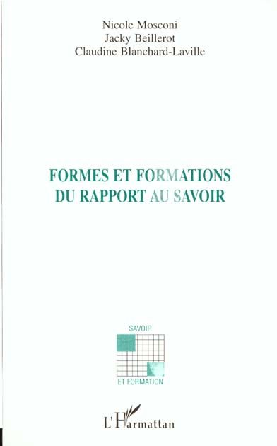 Emprunter Formes et formations du rapport au savoir livre