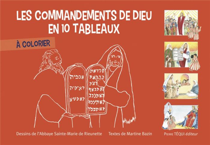 Emprunter Les commandements de Dieu en 10 tableaux à colorier livre