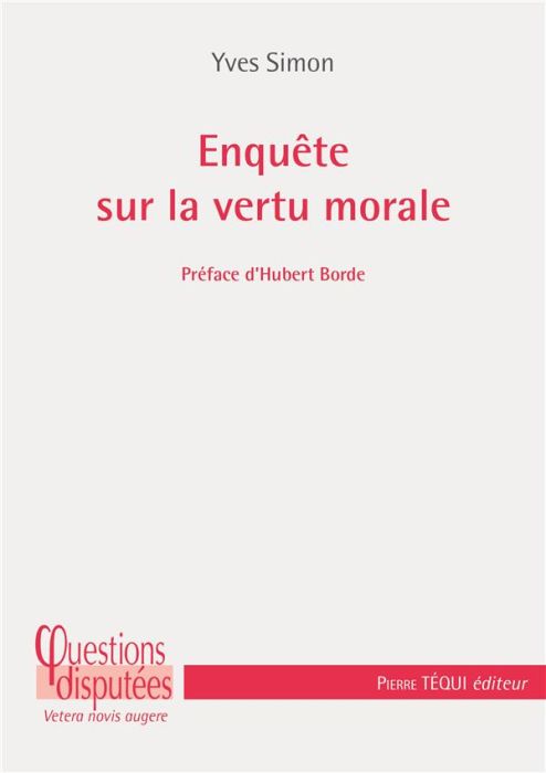 Emprunter Enquête sur la vertu morale livre