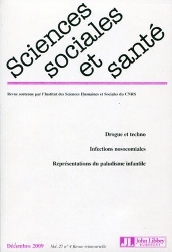 Emprunter Sciences Sociales et Santé Volume 27 N° 4, Décembre 2009 livre