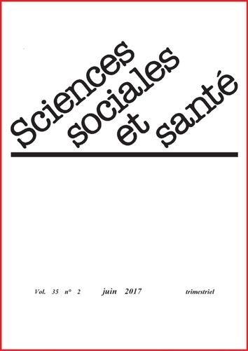 Emprunter Sciences Sociales et Santé Volume 35 N° 2, juin 2017 livre