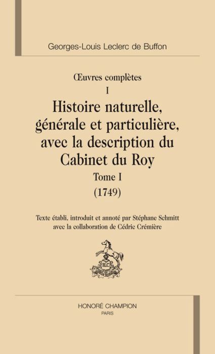 Emprunter OEUVRES COMPLETES T1. HISTOIRE NATURELLE T1 (1749). livre