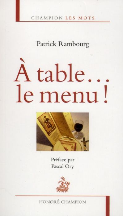 Emprunter A table... le menu ! livre