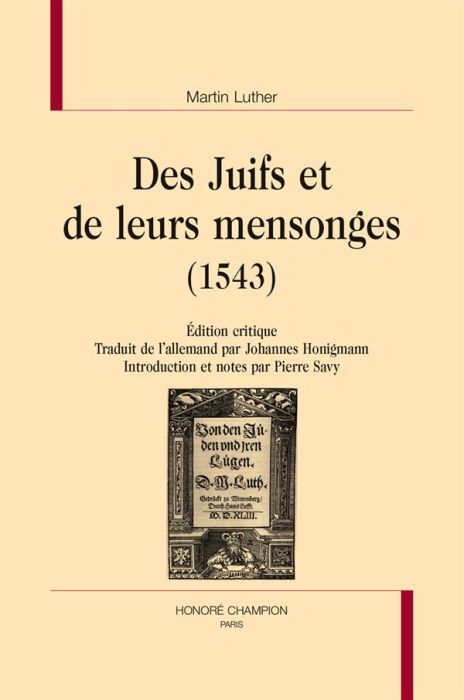 Emprunter Des juifs et de leurs mensonges livre