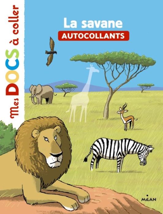 Emprunter La savane. Autocollants livre