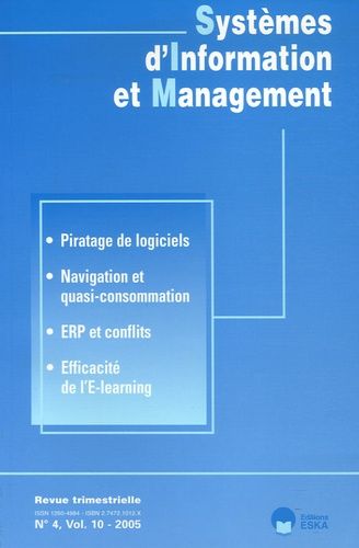 Emprunter Systèmes d'Information et Management Volume 10 N° 4/2005 livre