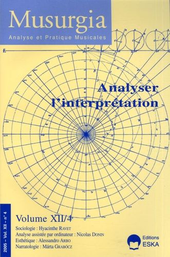 Emprunter Musurgia Volume 12 N° 4/2005 : Analyser l'interprétation livre