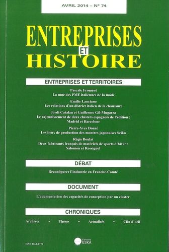 Emprunter Entreprises et Histoire N° 74, Avril 2014 : Entreprises et territoires livre