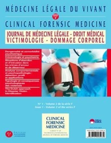 Emprunter Journal de médecine légale Volume 59 N° 1/2016 livre