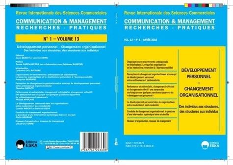 Emprunter Communication et management Volume 13 N° 1/2016 livre