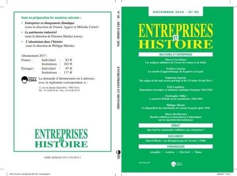 Emprunter Entreprises et histoire 85 decembre 2016. Militaires et entreprises livre