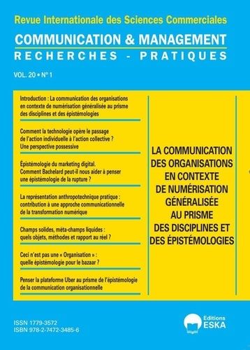 Emprunter Communication et Management 1-2023. Communication des organisations en contexte.... livre