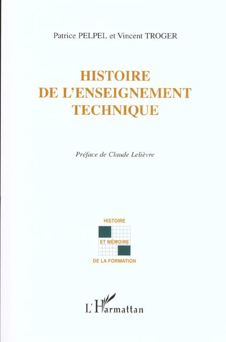 Emprunter Histoire de l'enseignement technique livre