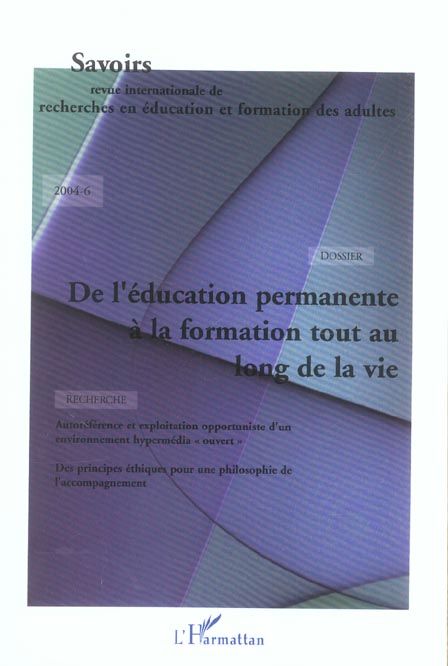 Emprunter Savoirs N° 6, 2004 : De l'éducation permanente à la formation tout au long de la vie livre