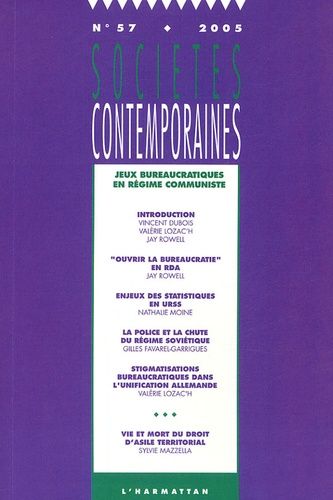 Emprunter Sociétés contemporaines N° 57 - 2005 : Jeux bureaucratiques en régime communiste livre