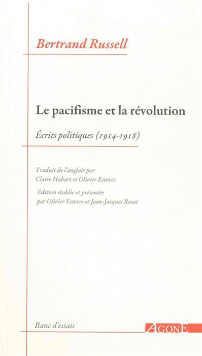 Emprunter Le pacifisme et la révolution. Ecrits politiques 1914-1918 livre