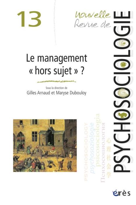 Emprunter Nouvelle revue de psychosociologie/13201/Le management hors sujet ? livre