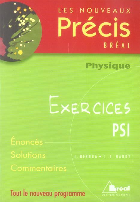 Emprunter Physique PSI. Exercices livre