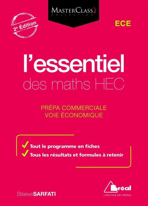 Emprunter L'essentiel des maths HEC. Voie économique, 2e édition livre