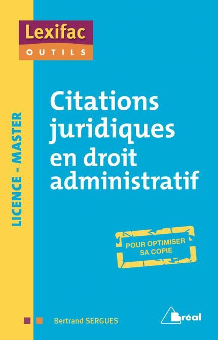 Emprunter Citations juridiques en droit aministratif livre