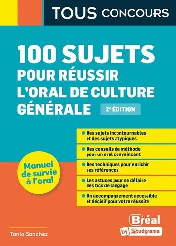 Emprunter 100 sujets pour réussir l'oral de culture générale livre