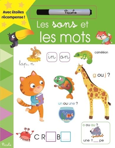 Emprunter Les sons et les mots. Avec 1 feutre effaçable livre